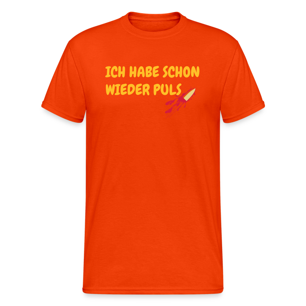SSW1718 Tshirt ICH HABE SCHON WIEDER PULS - kräftig Orange