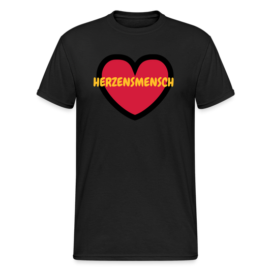 SSW1734 Tshirt HERZENSMENSCH - Schwarz