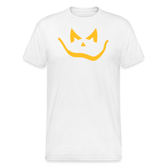 SSW1745 Tshirt Halloween Kürbis Gesicht - weiß