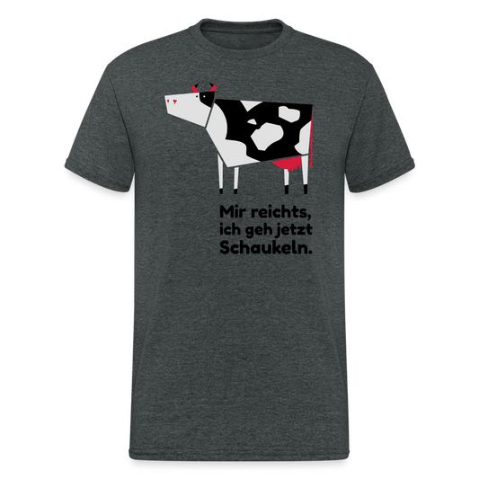 SSW1744 Tshirt Schaukeln KUH - Dunkelgrau meliert
