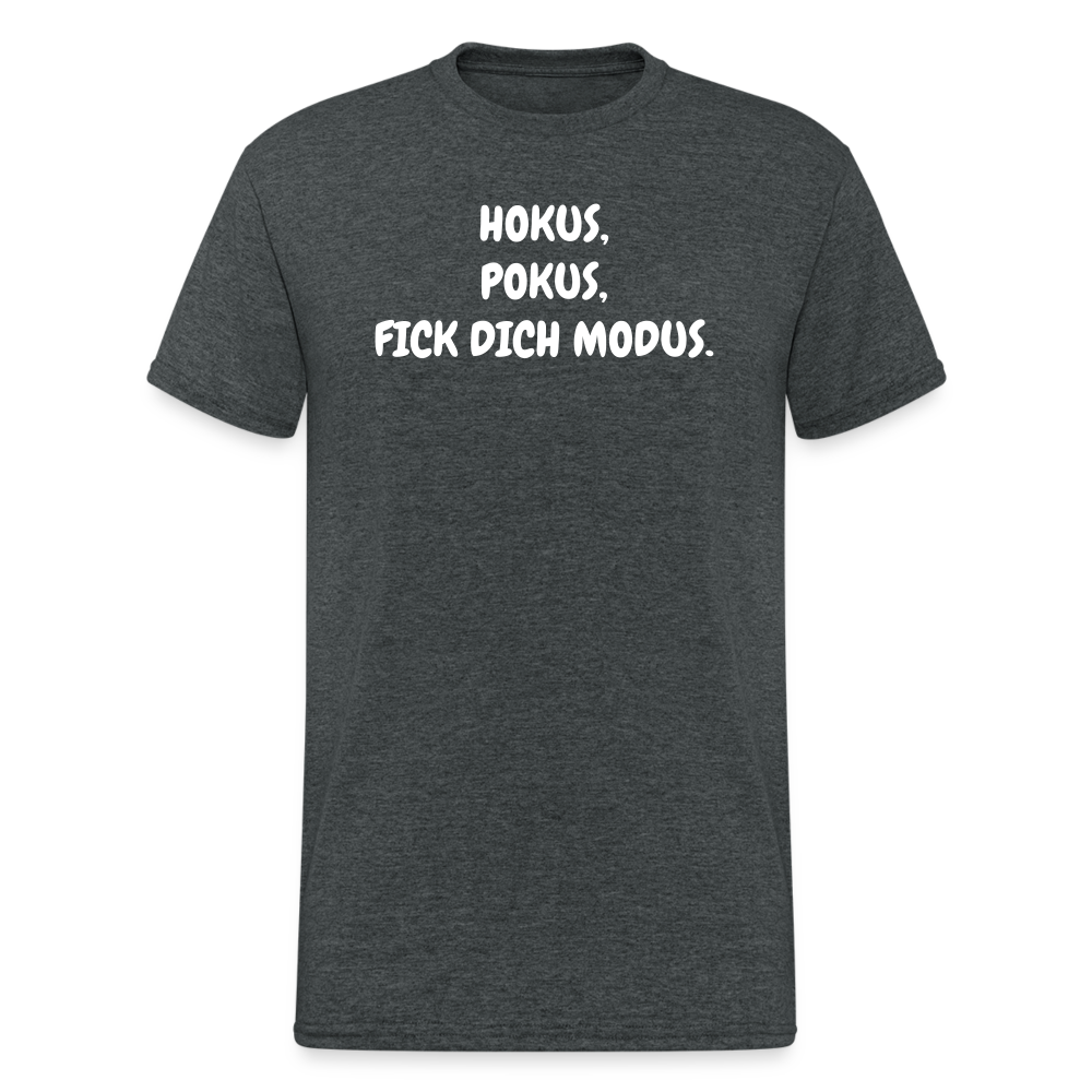 SSW1756 Tshirt HOKUS, POKUS, FICK DICH MODUS. - Dunkelgrau meliert