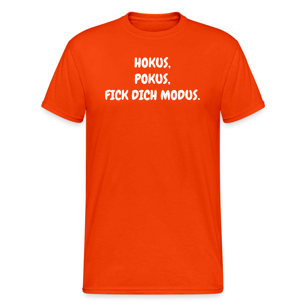 SSW1756 Tshirt HOKUS, POKUS, FICK DICH MODUS. - kräftig Orange