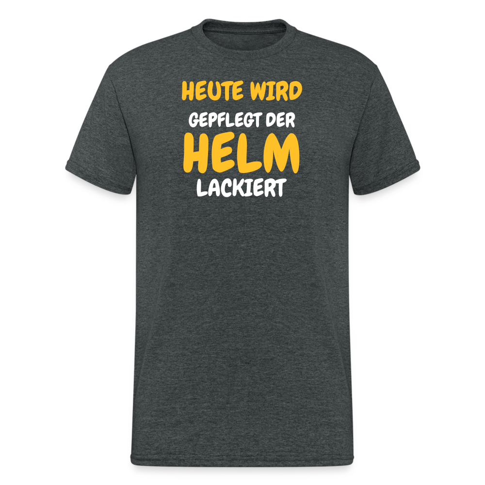 SSW1790 Tshirt HEUTE WIRD DER HELM LACKIERT - Dunkelgrau meliert