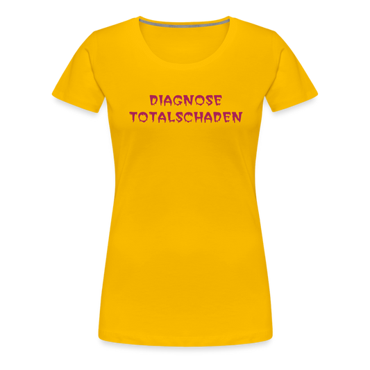 SSW1810 Tshirt DIAGNOSE TOTALSCHADEN - Sonnengelb
