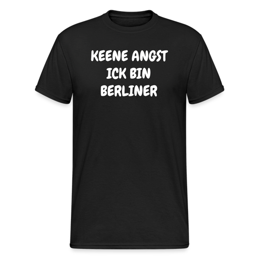 SSW1813 Tshirt KEENE ANGST ICK BIN BERLINER - Schwarz