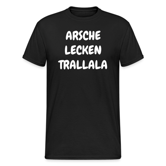 SSW1817 Tshirt ARSCHE LECKEN TRALLALA - Schwarz