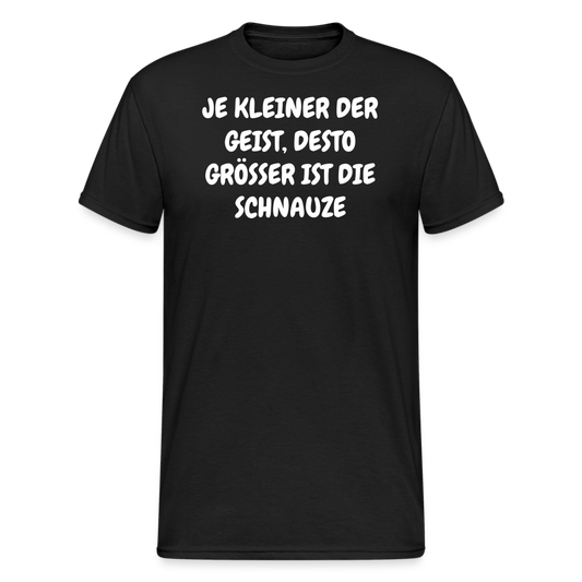 SSW1839 Tshirt JE KLEINER DER GEIST, DESTO GRÖSSER IST DIE SCHNAUZE - Schwarz