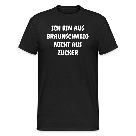 SSW1855 Tshirt ICH BIN AUS BRAUNSCHWEIG NICHT AUS ZUCKER - Schwarz