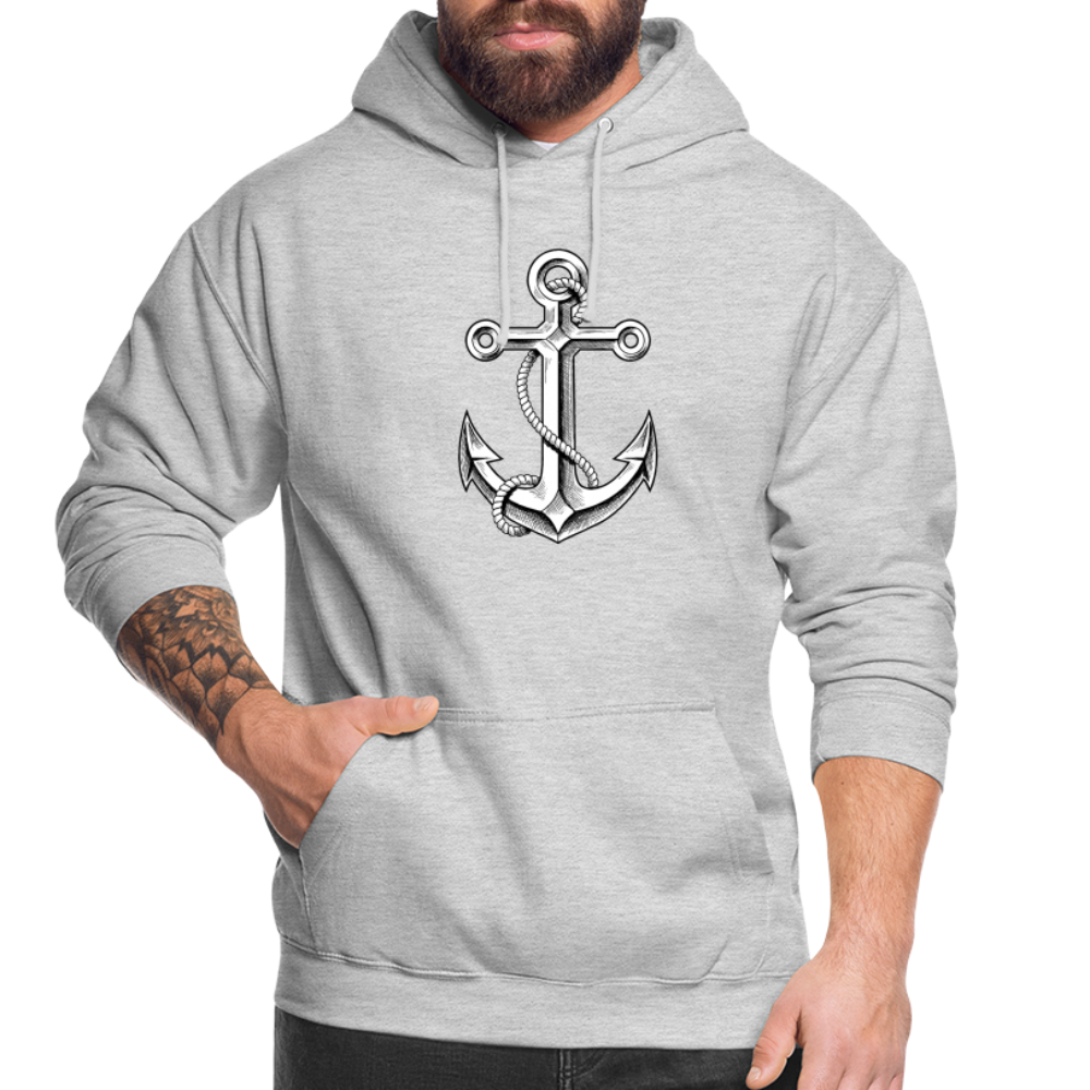 SSW1861 Hoodie Anker - Hellgrau meliert