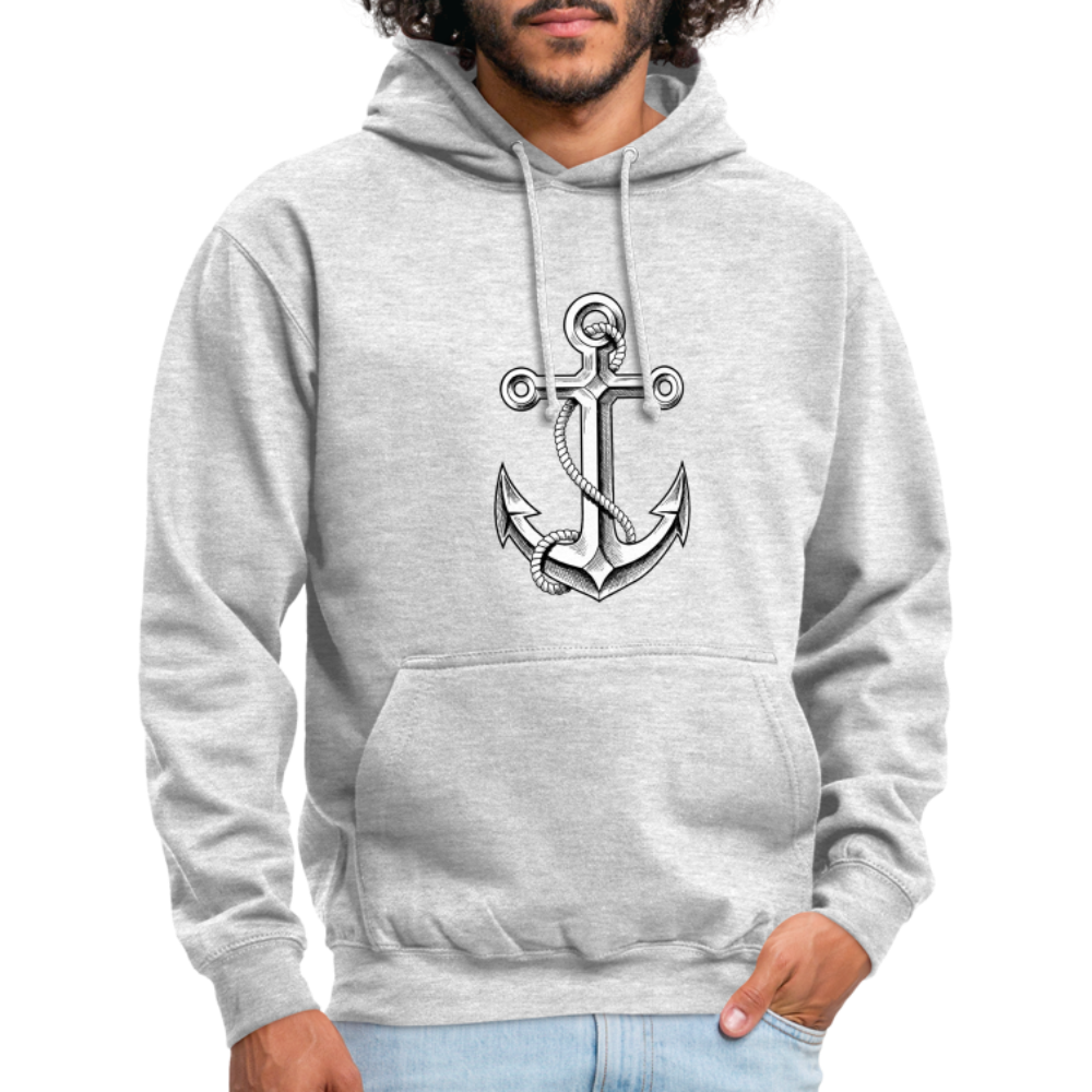 SSW1861 Hoodie Anker - Hellgrau meliert