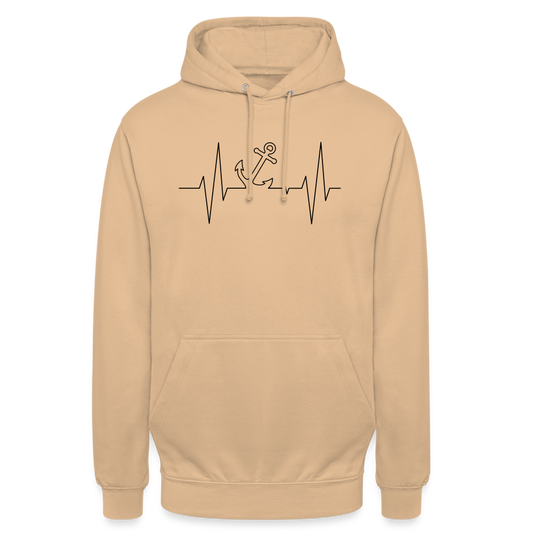 SSW1862 Hoodie  EKG-Anker - Beige