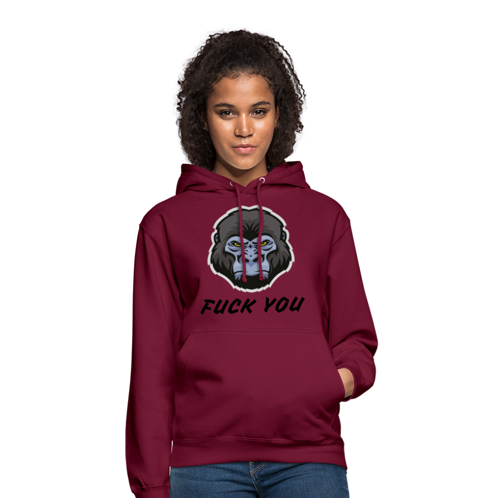 SSW1870 Hoodie  Gorilla FUCK YOU - Bordeaux