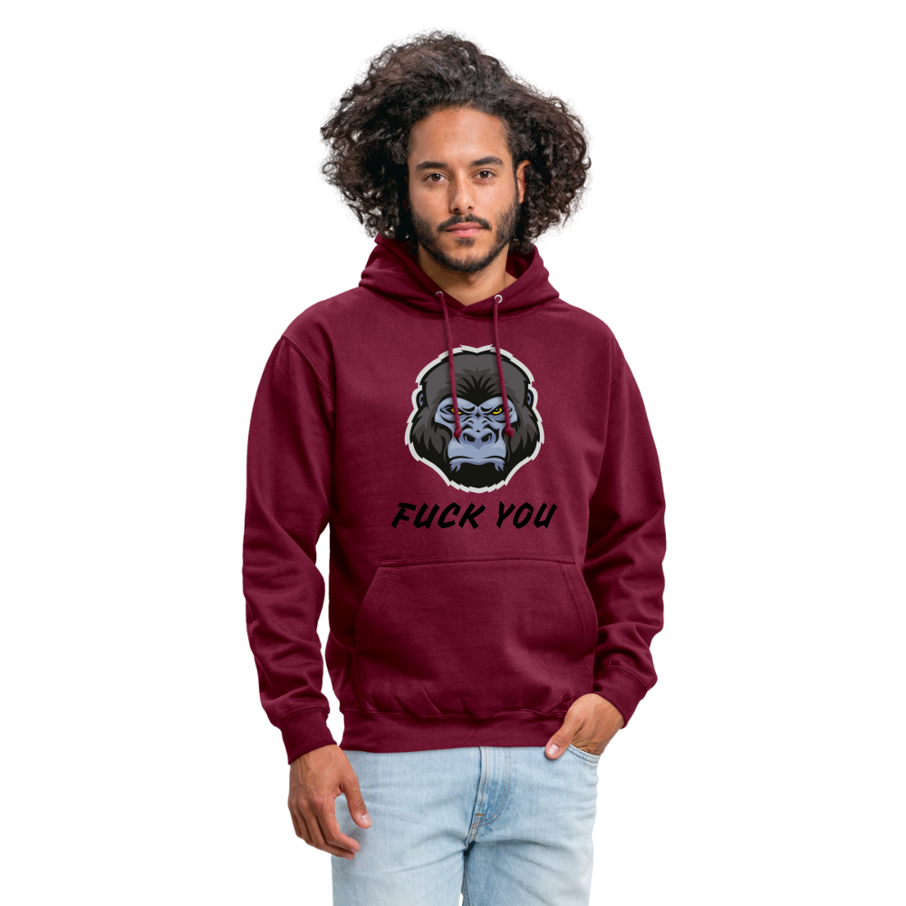 SSW1870 Hoodie  Gorilla FUCK YOU - Bordeaux