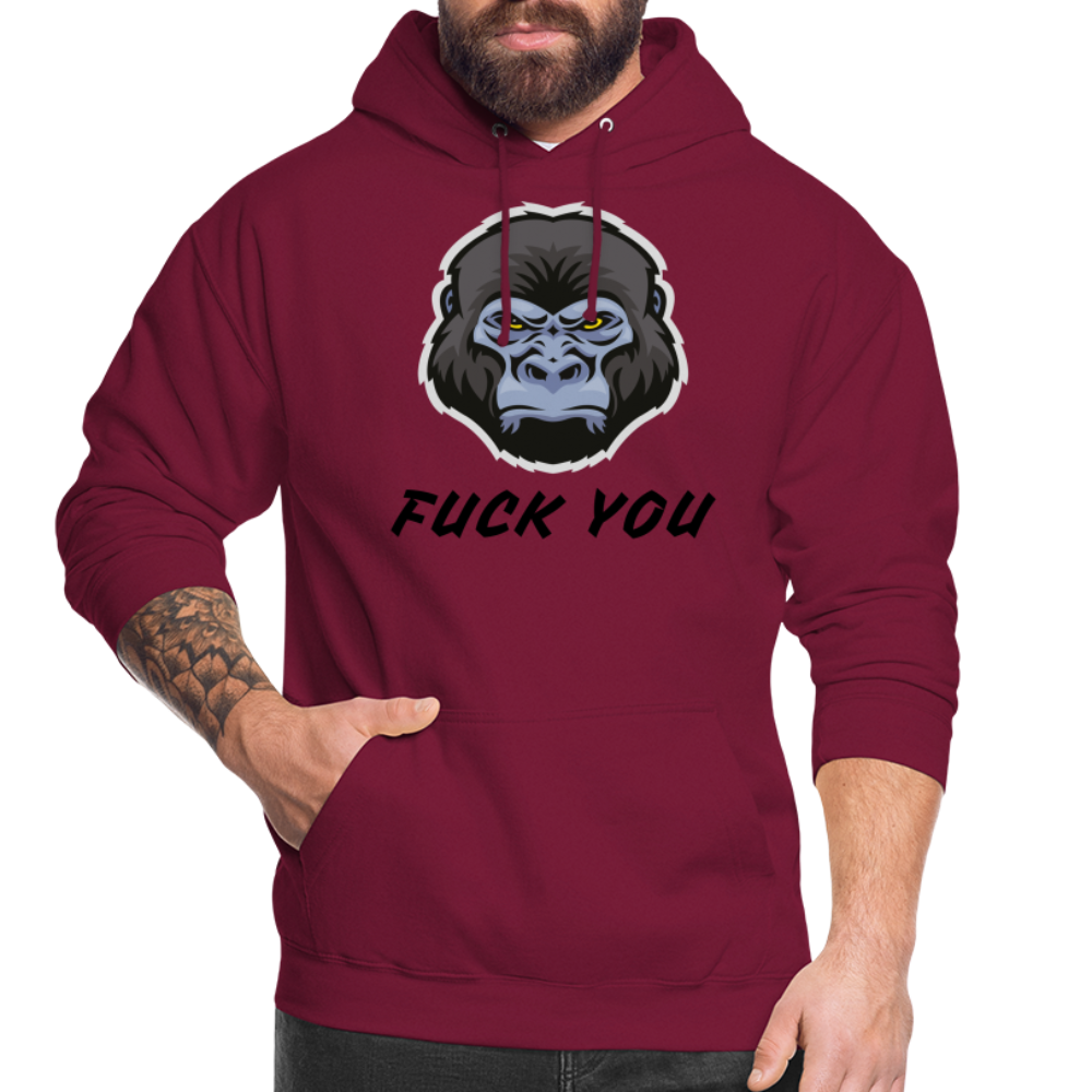 SSW1870 Hoodie  Gorilla FUCK YOU - Bordeaux