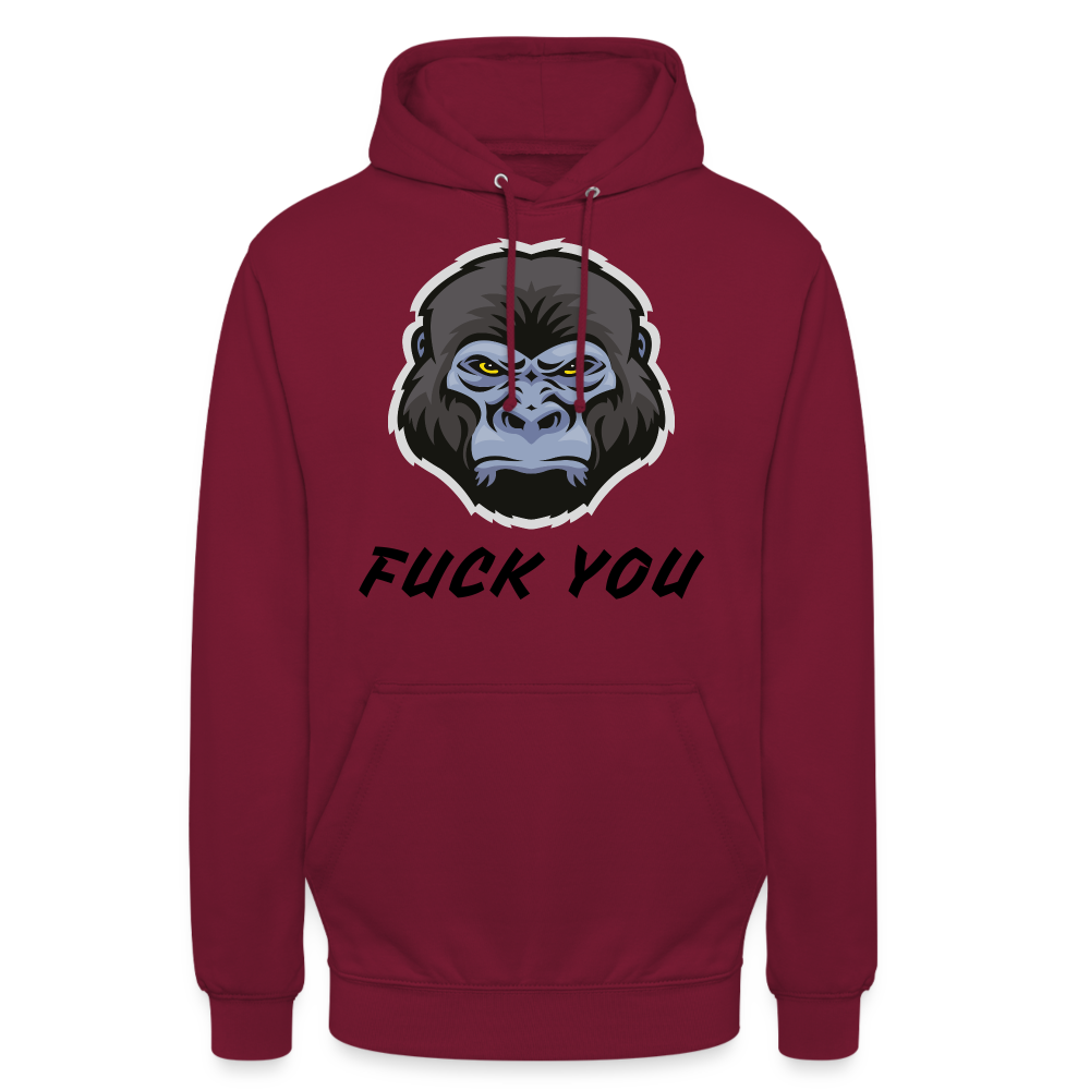 SSW1870 Hoodie  Gorilla FUCK YOU - Bordeaux