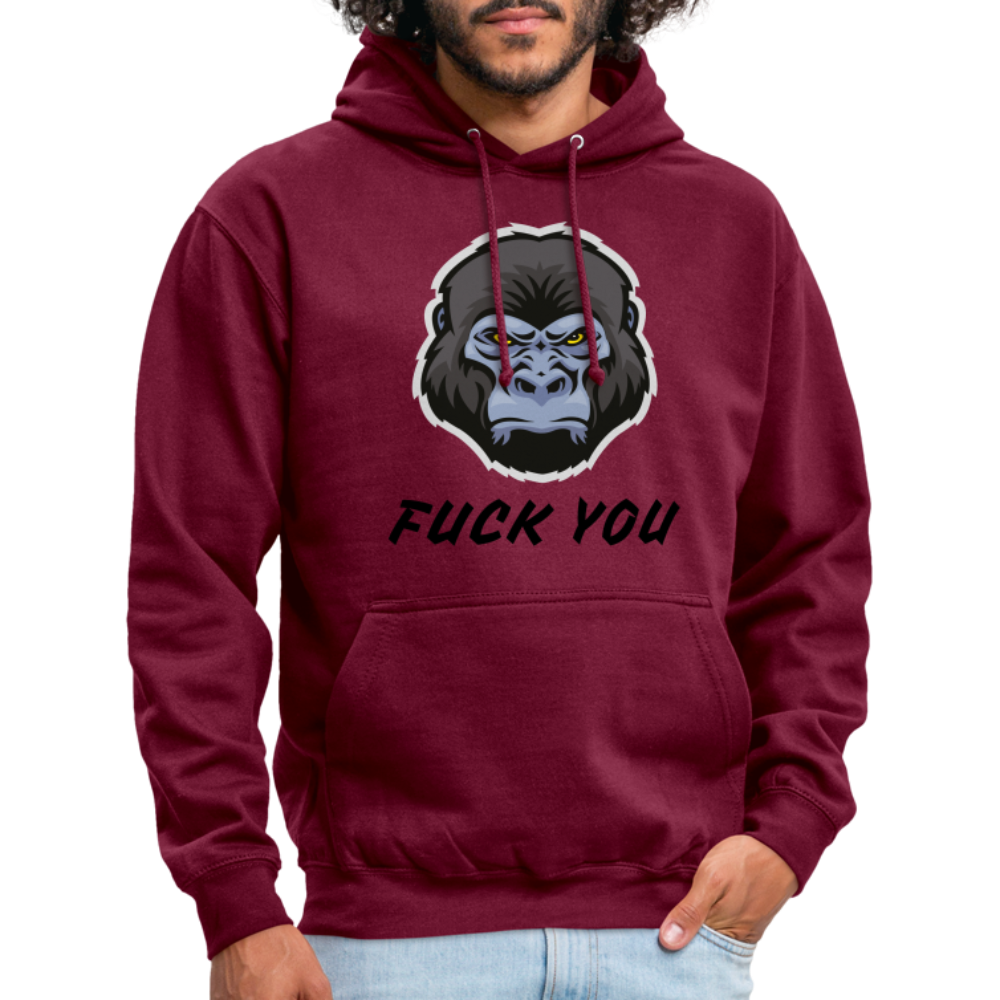 SSW1870 Hoodie  Gorilla FUCK YOU - Bordeaux