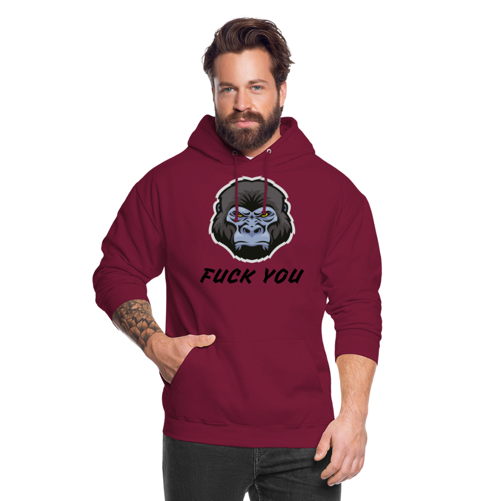 SSW1870 Hoodie  Gorilla FUCK YOU - Bordeaux