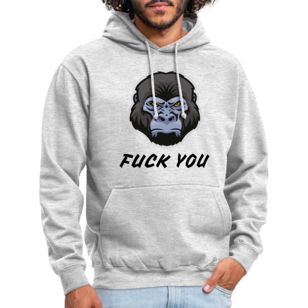 SSW1870 Hoodie  Gorilla FUCK YOU - Hellgrau meliert