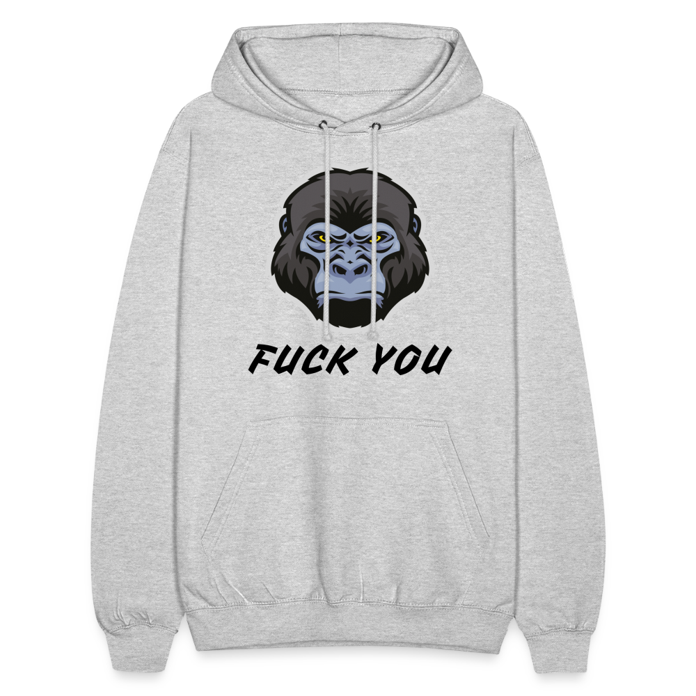 SSW1870 Hoodie  Gorilla FUCK YOU - Hellgrau meliert