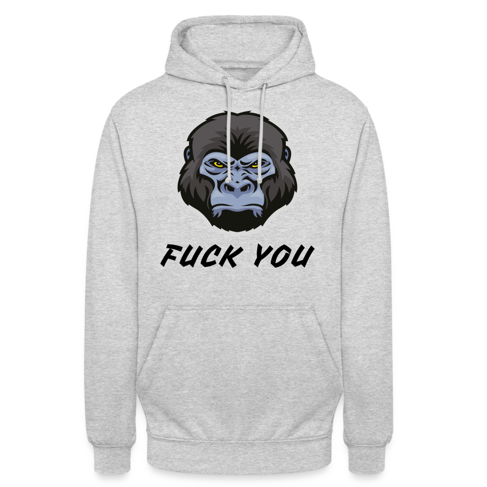 SSW1870 Hoodie  Gorilla FUCK YOU - Hellgrau meliert