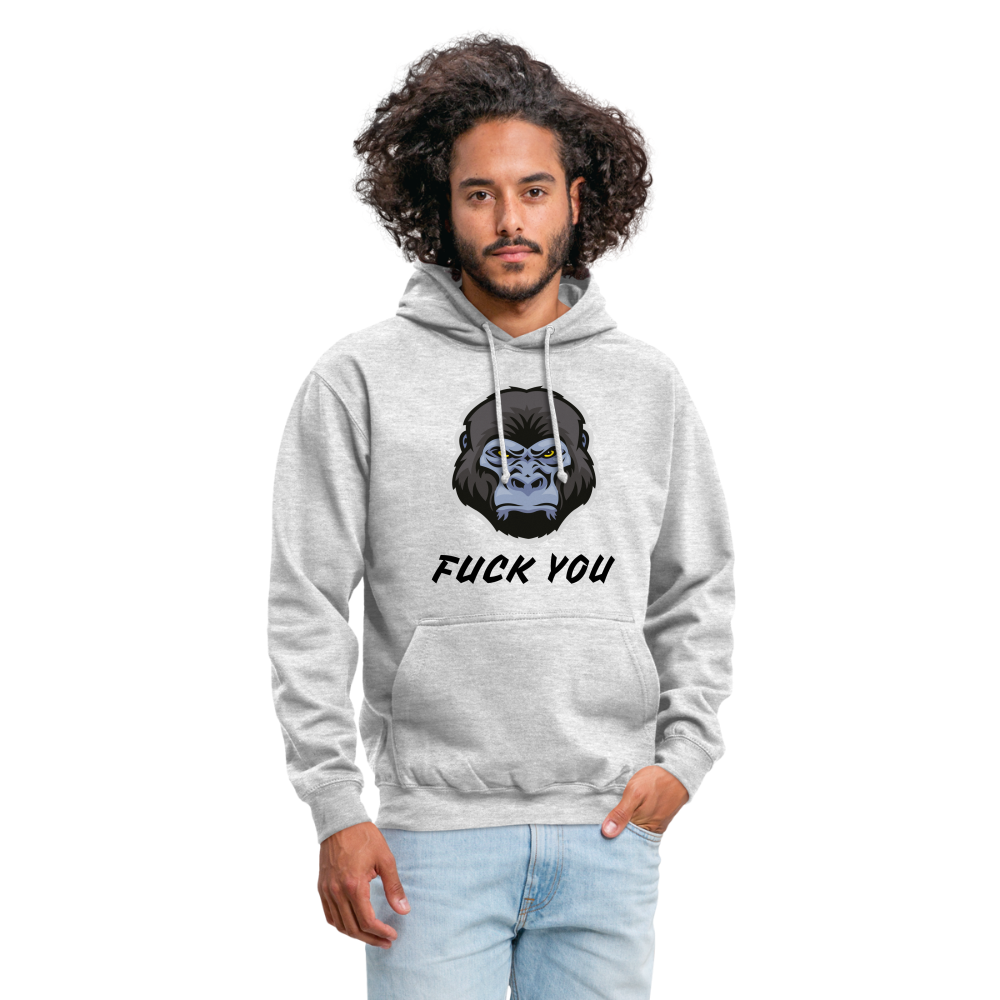 SSW1870 Hoodie  Gorilla FUCK YOU - Hellgrau meliert