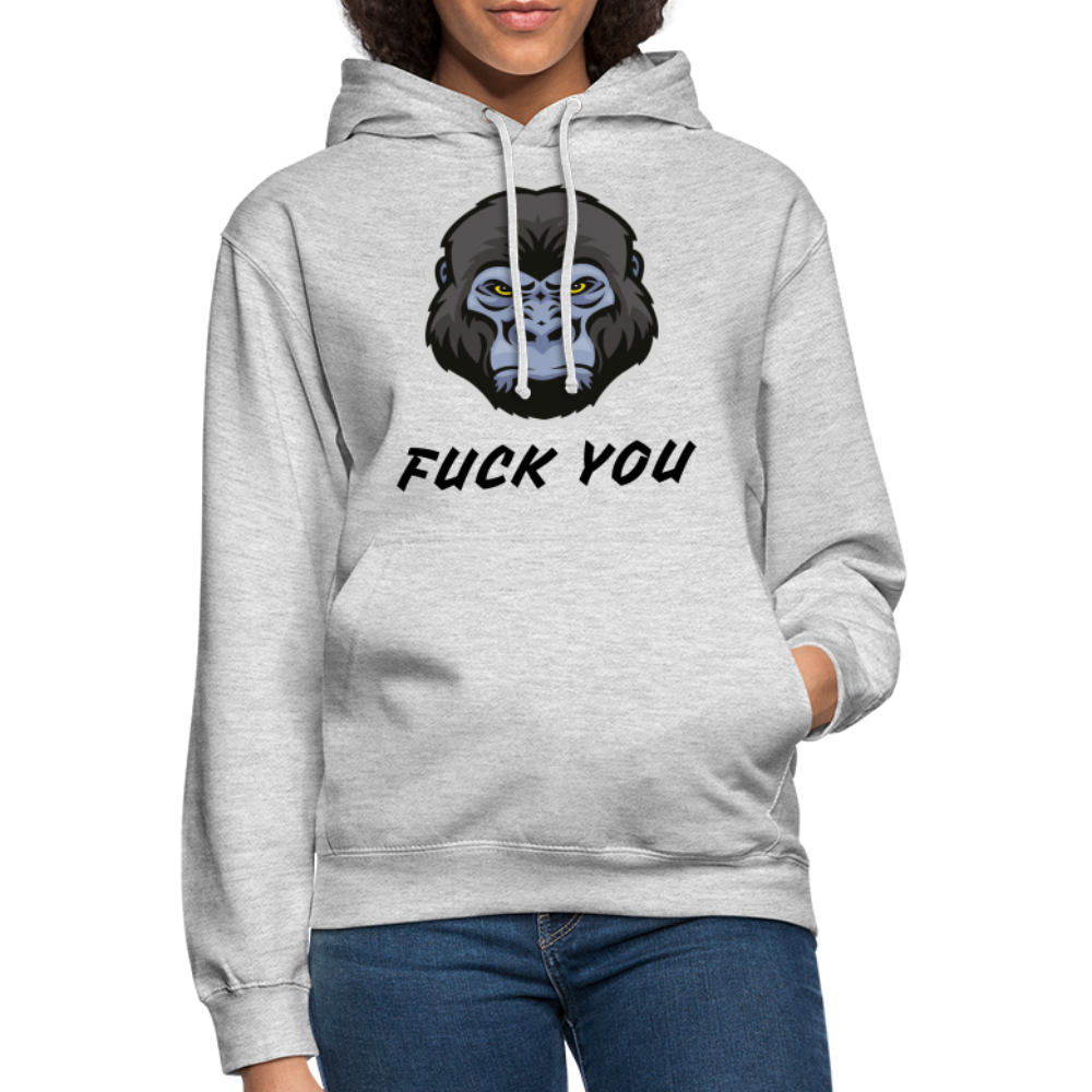 SSW1870 Hoodie  Gorilla FUCK YOU - Hellgrau meliert