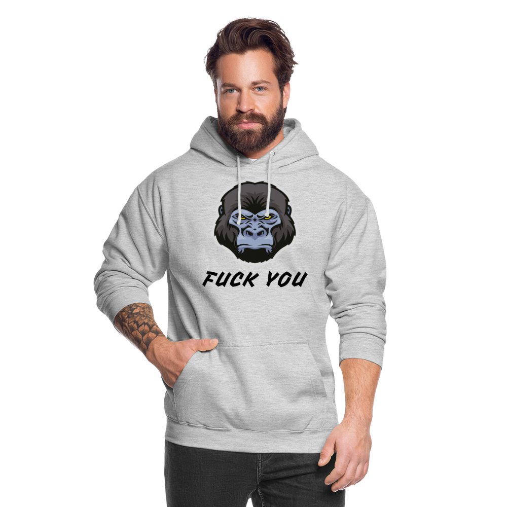 SSW1870 Hoodie  Gorilla FUCK YOU - Hellgrau meliert