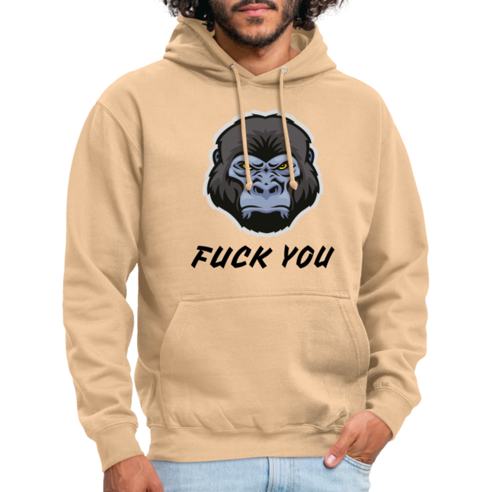 SSW1870 Hoodie  Gorilla FUCK YOU - Beige