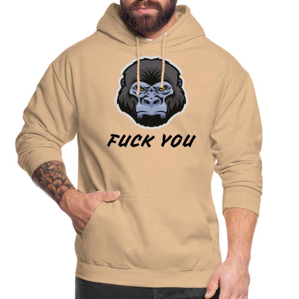 SSW1870 Hoodie  Gorilla FUCK YOU - Beige