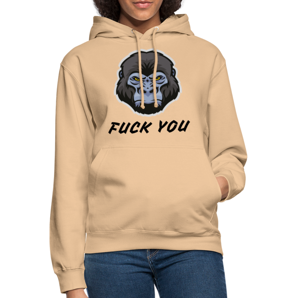 SSW1870 Hoodie  Gorilla FUCK YOU - Beige