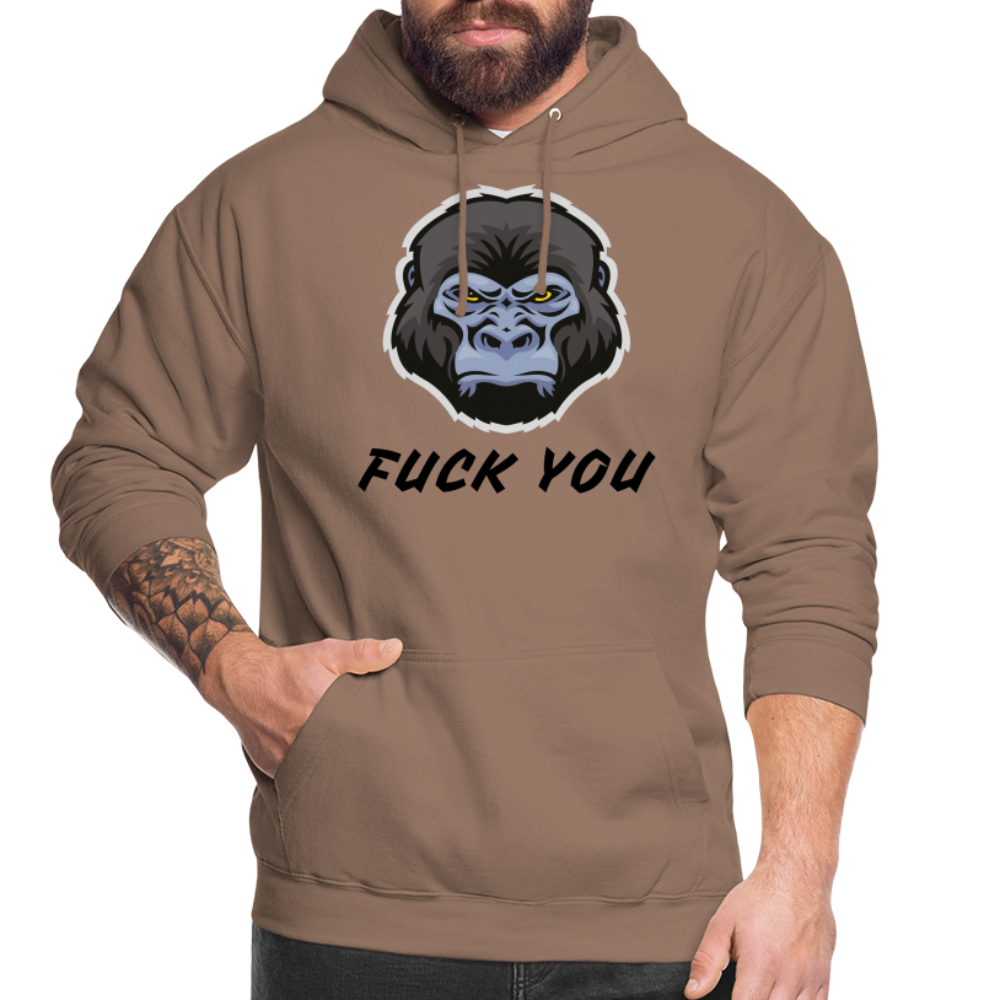 SSW1870 Hoodie  Gorilla FUCK YOU - Mokka