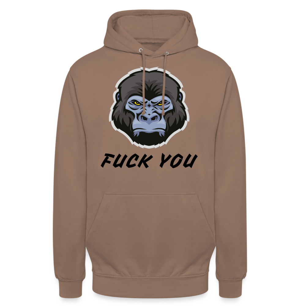 SSW1870 Hoodie  Gorilla FUCK YOU - Mokka