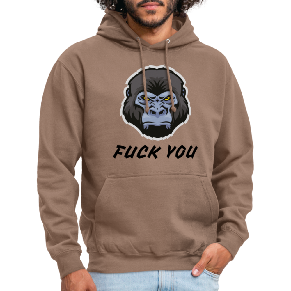SSW1870 Hoodie  Gorilla FUCK YOU - Mokka
