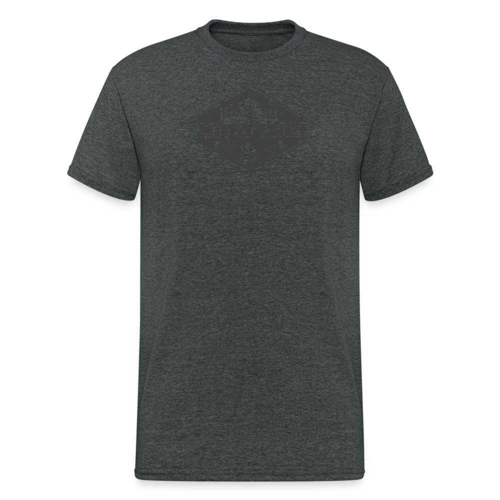 SSW1876 Tshirt camping emblem - Dunkelgrau meliert