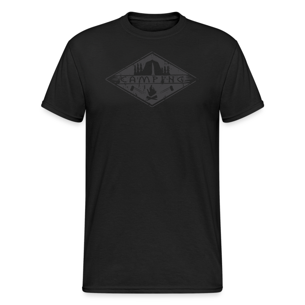 SSW1876 Tshirt camping emblem - Schwarz