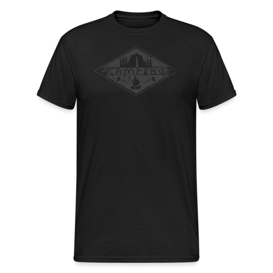 SSW1876 Tshirt camping emblem - Schwarz