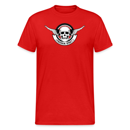 SSW1882 Tshirt Schädel eines Soldaten - Rot