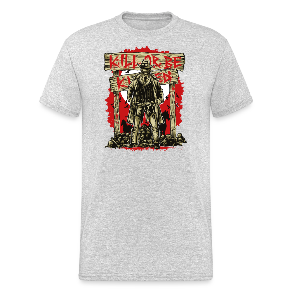 SSW1888 Tshirt töten oder getötet werden - Grau meliert