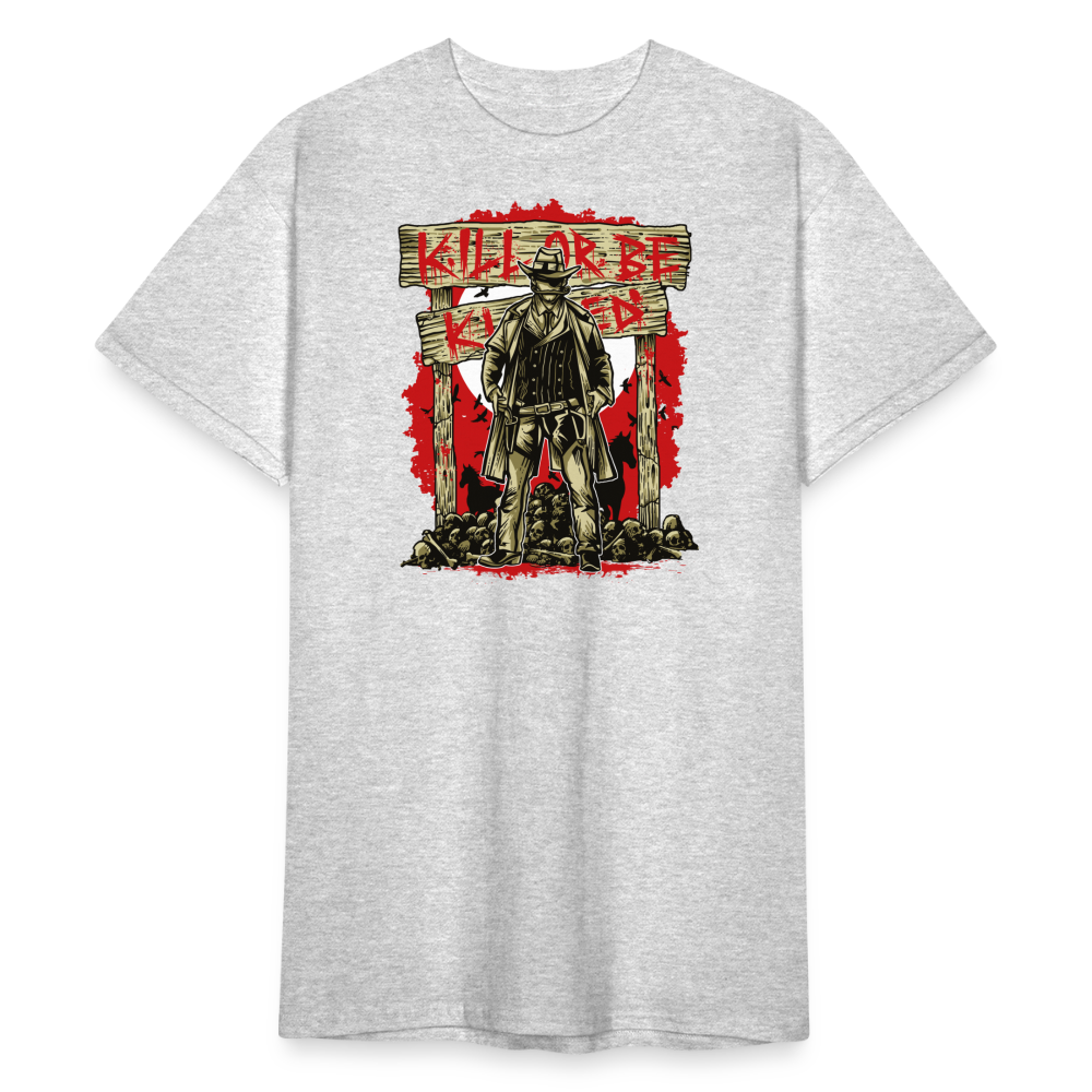 SSW1888 Tshirt töten oder getötet werden - Grau meliert