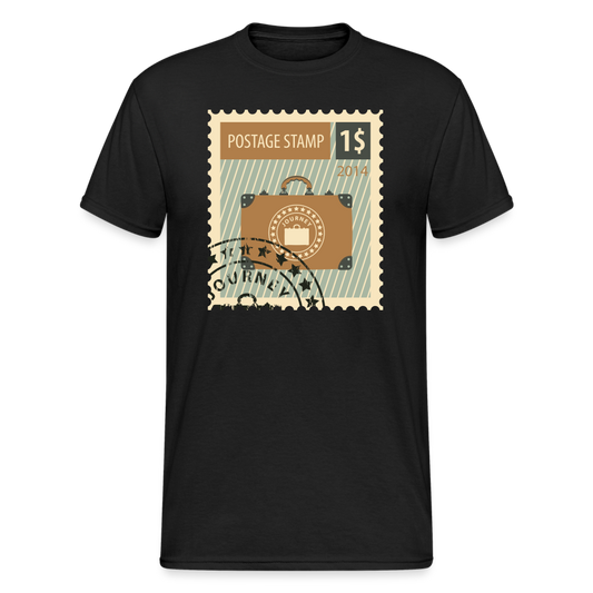 SSW1896 Tshirt Postage Stamp Journey - Schwarz