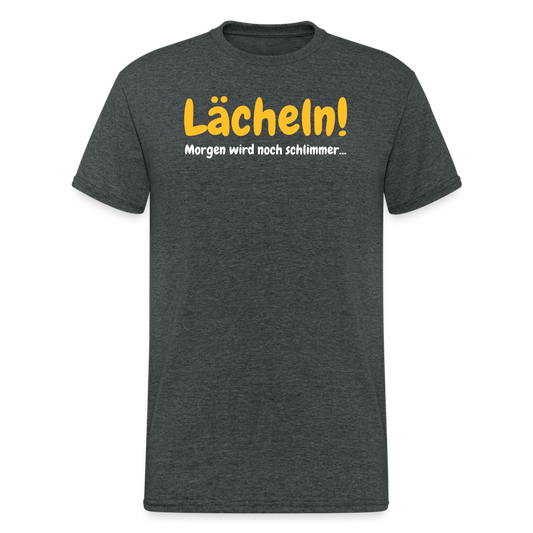 SSW1908 Tshirt Lächeln! - Dunkelgrau meliert