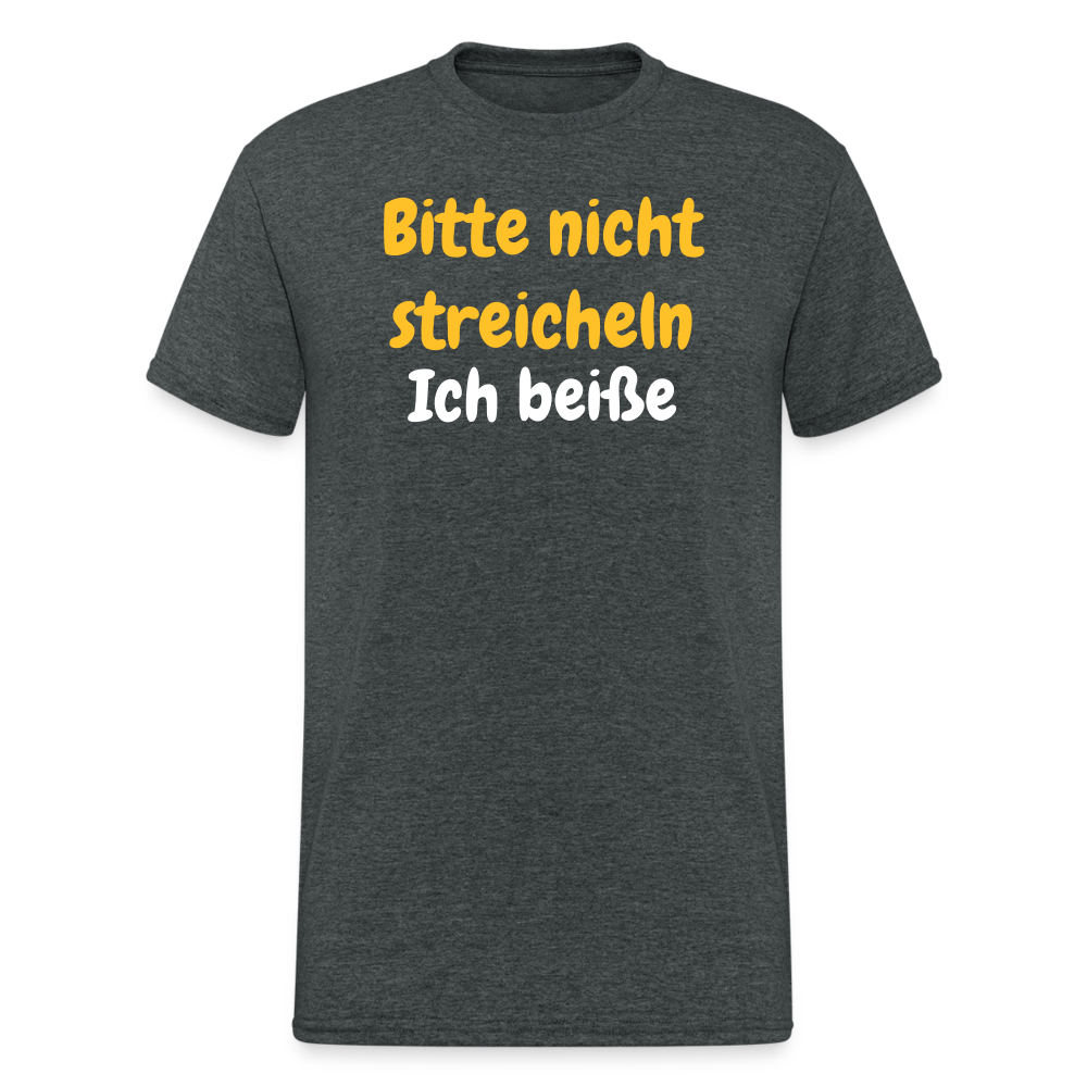 SSW1909 Tshirt Bitte nicht streicheln - Dunkelgrau meliert