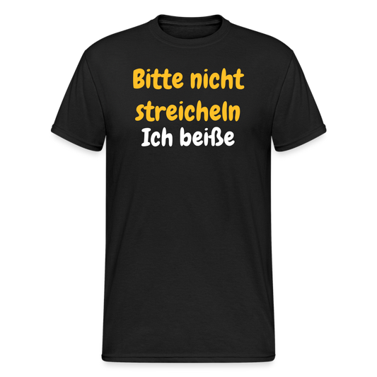 SSW1909 Tshirt Bitte nicht streicheln - Schwarz