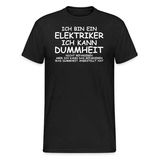 SSW1912 Tshirt ICH BIN EIN ELEKTRIKER..... - Schwarz