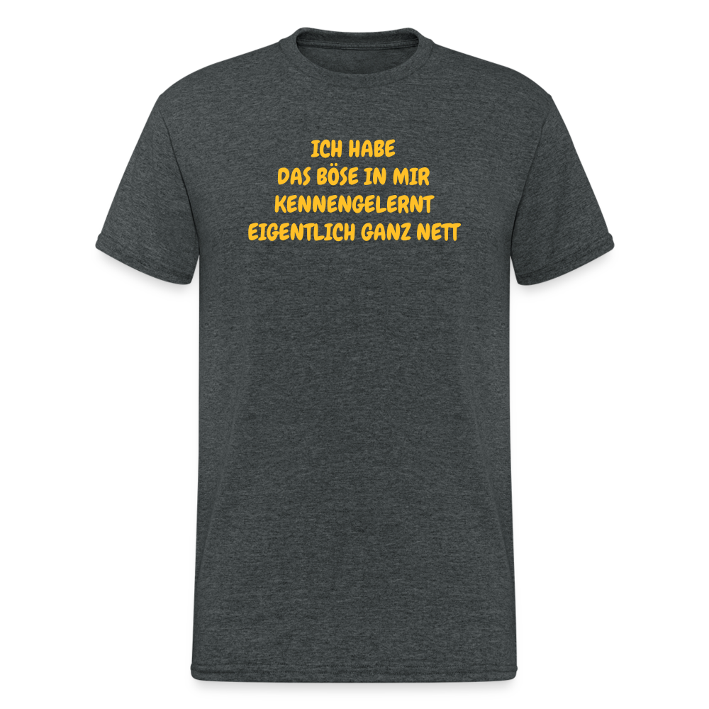 SSW1936 Tshirt ICH HABE DAS BÖSE IN MIR KENNENGELERNT EIGENTLICH GANZ NETT - Dunkelgrau meliert