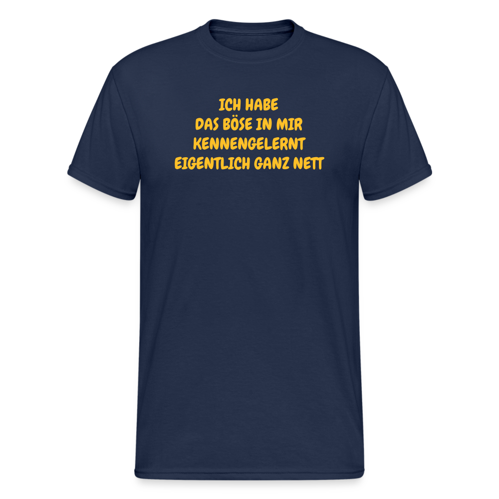 SSW1936 Tshirt ICH HABE DAS BÖSE IN MIR KENNENGELERNT EIGENTLICH GANZ NETT - Navy