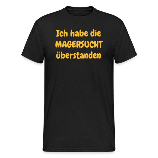 SSW1944 Tshirt Ich habe die MAGERSUCHT überstanden - Schwarz