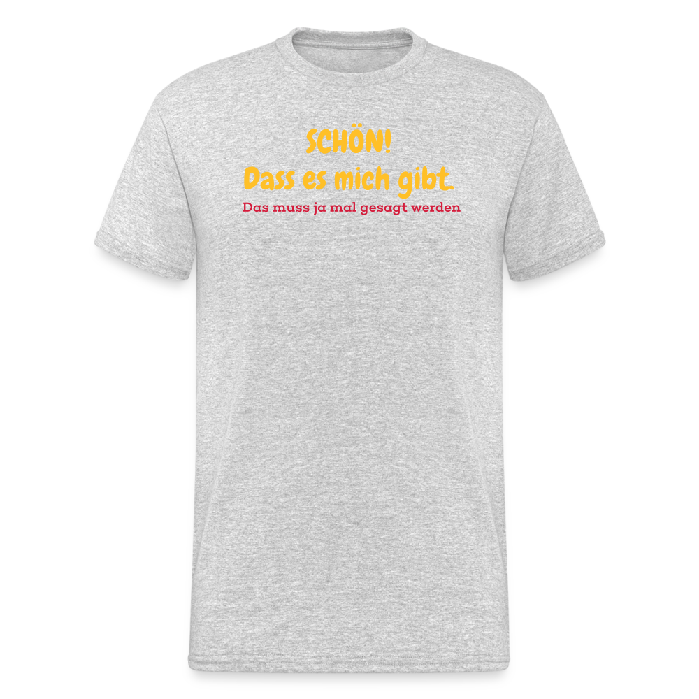 SSW1945 Tshirt SCHÖN! Dass es mich gibt. - Grau meliert