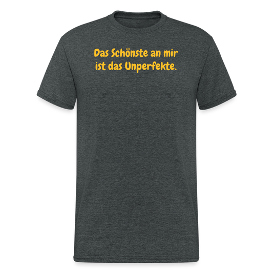 SSW1956 Tshirt Das Schönste an mir ist das Unperfekte. - Dunkelgrau meliert