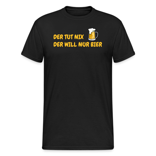 SSW1959 Tshirt DER TUT NIX DER WILL NUR BIER - Schwarz